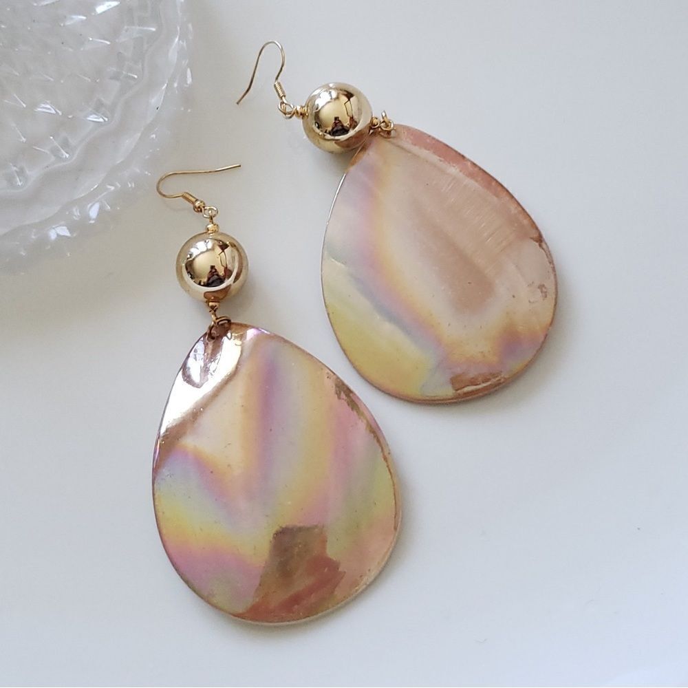 Anthro Shell Drop Earrings - Picture 7 of 14